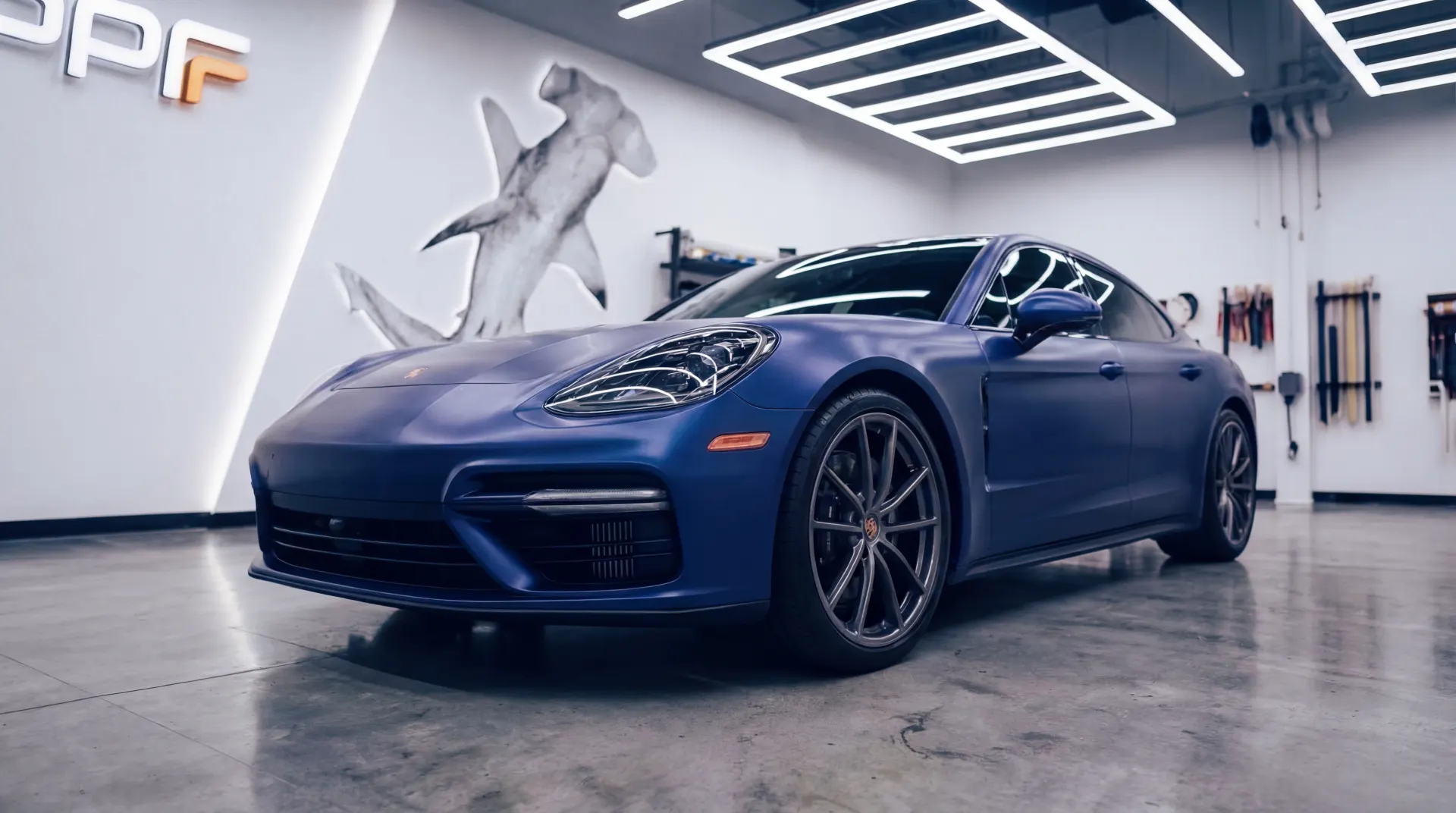 Flawless paint protection film and ceramic tint finish on a protected vehicle