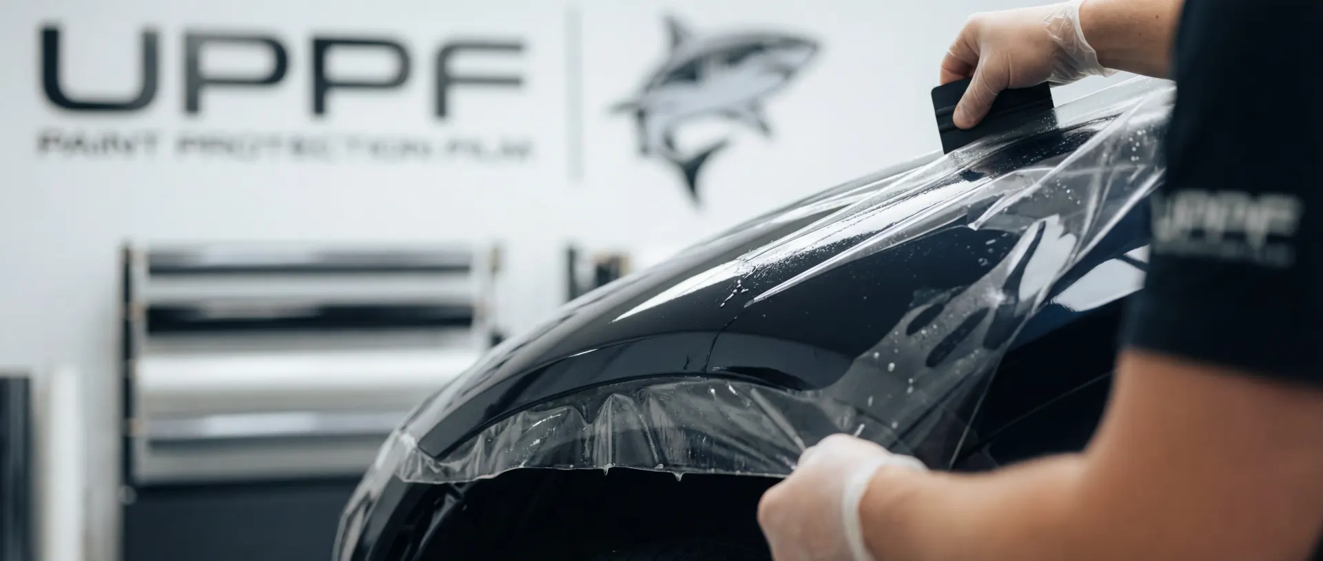 Clear paint protection film installed on a vehicle at UPPF Studio Houston
